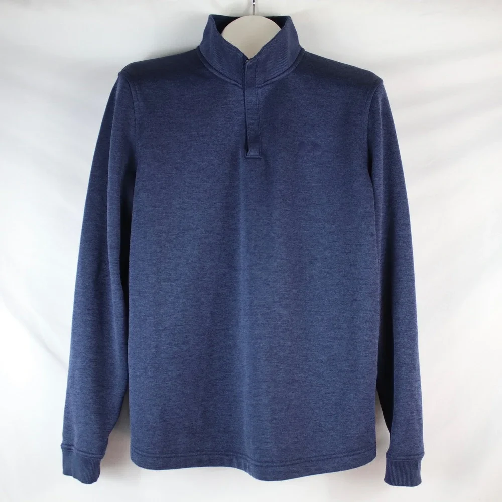 Under Armour ColdGear Navy Loose Fit Quarter‎ Zip Pullover Sweater Men's Size L